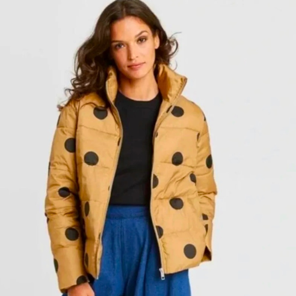 Golden Puffer Coat, by Who What Wear